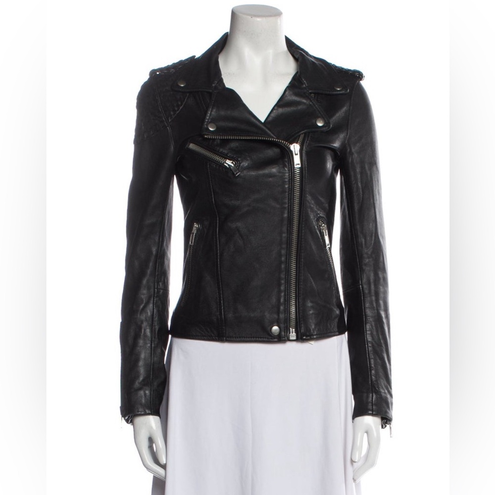 Maje Leather Jacket Size Small